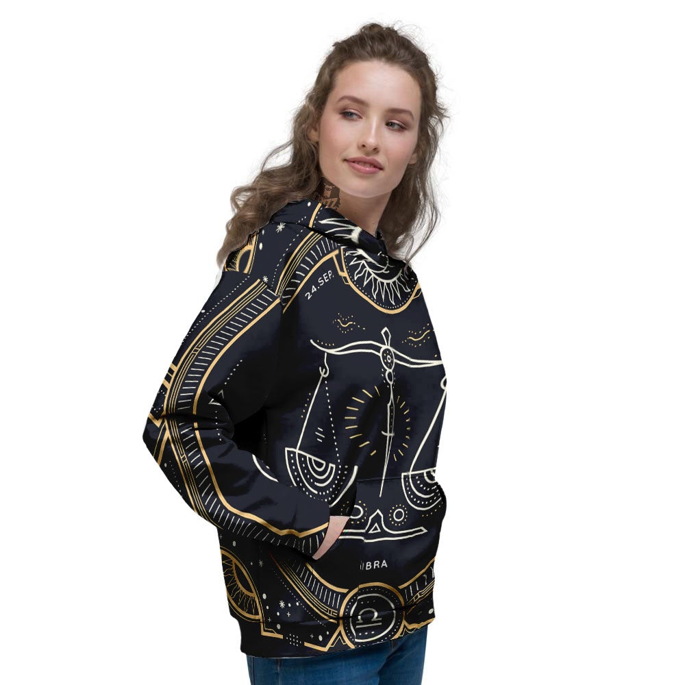 Zodiac Sign Vintage Libra Print Women's Hoodie-grizzshop