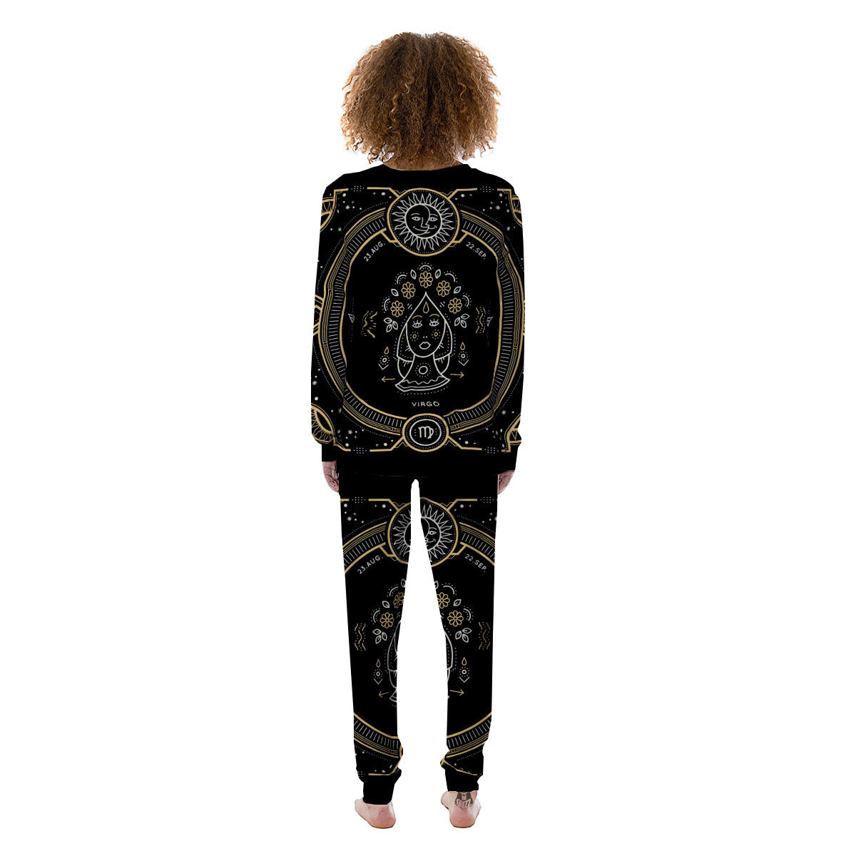 Zodiac Sign Vintage Virgo Print Women's Pajamas-grizzshop