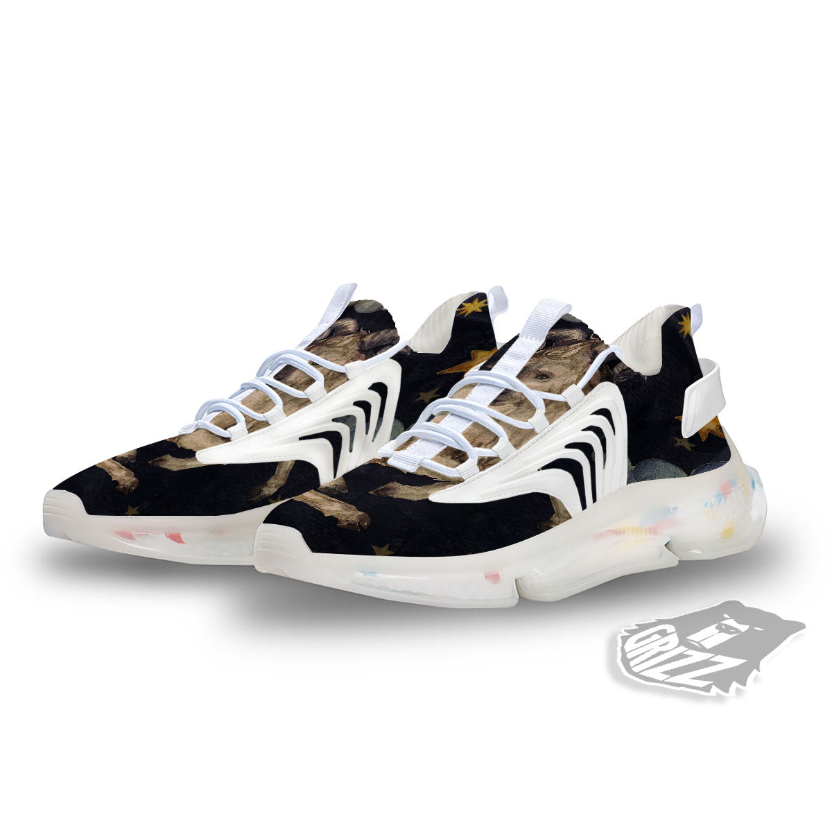 Zodiac Sign Watercolor Aries Print White Gym Shoes-grizzshop
