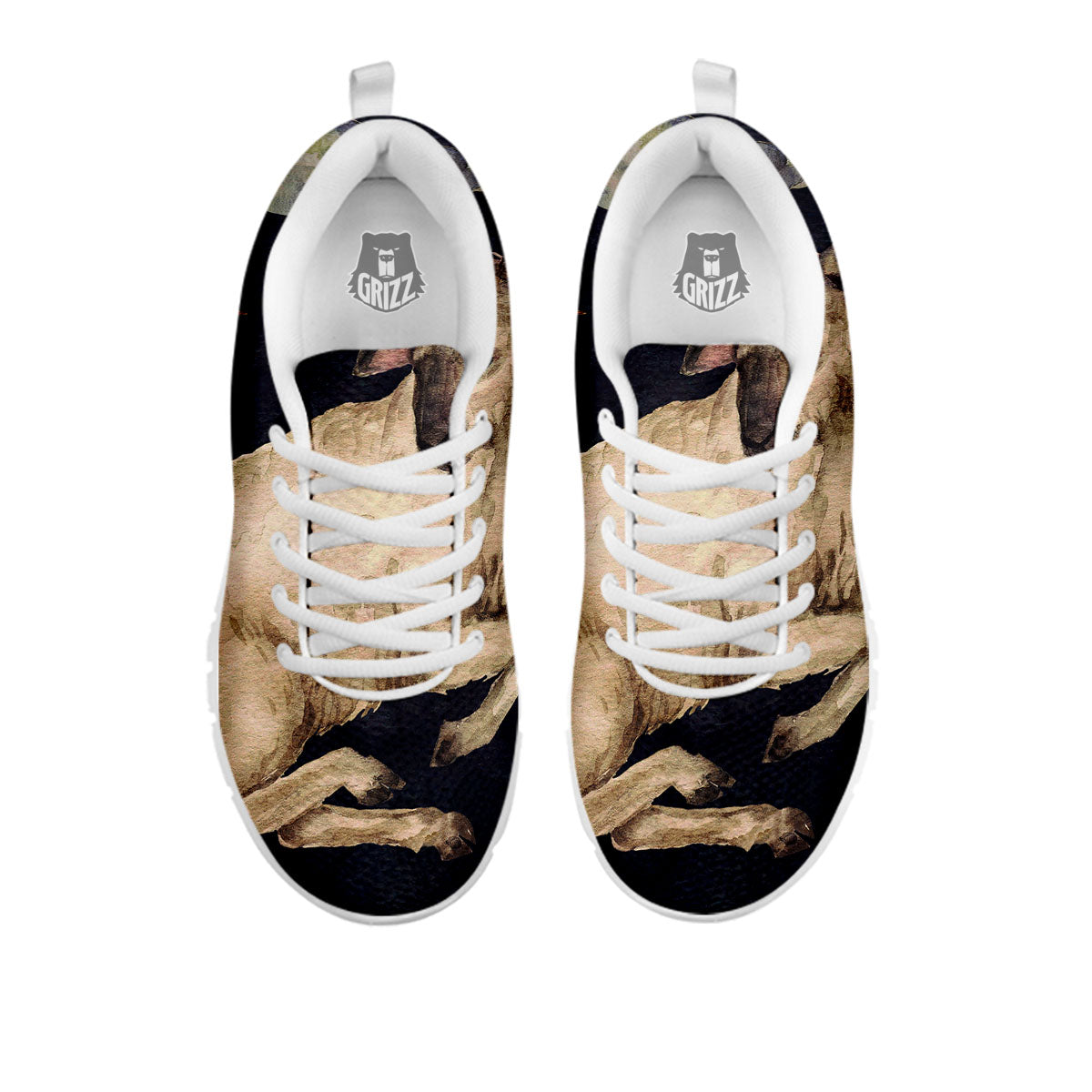 Zodiac Sign Watercolor Aries Print White Sneaker-grizzshop