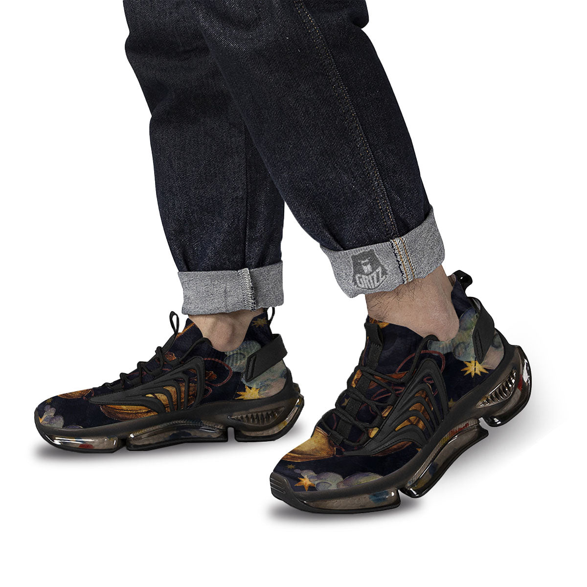 Zodiac Sign Watercolor Libra Print Black Gym Shoes-grizzshop
