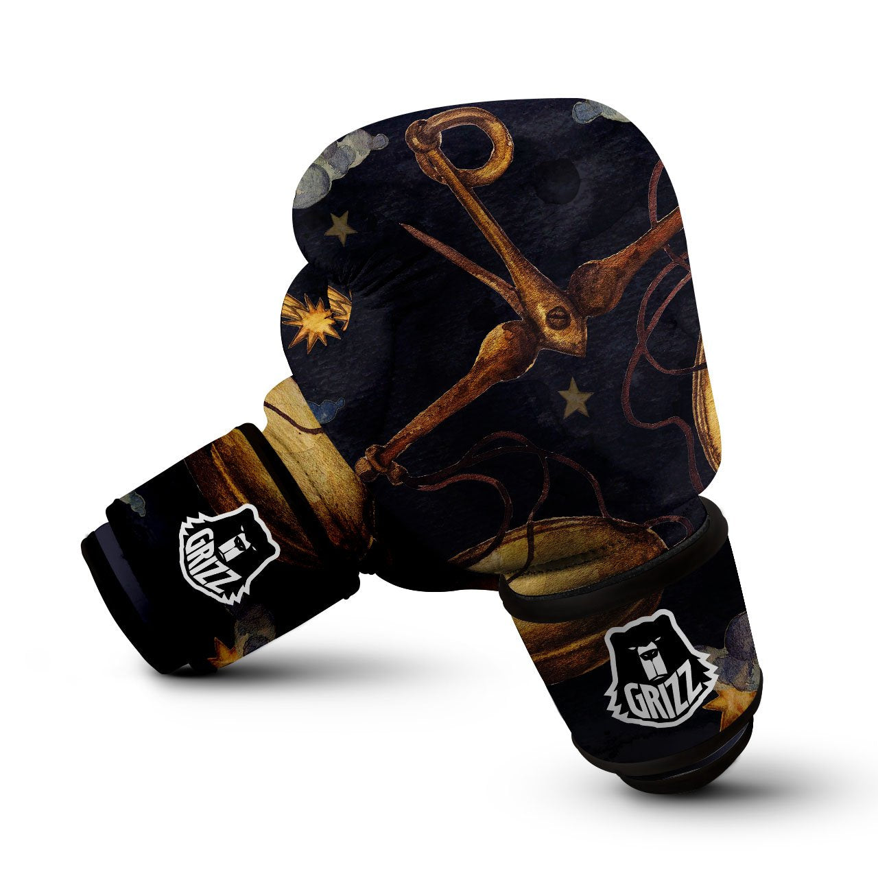 Zodiac Sign Watercolor Libra Print Boxing Gloves-grizzshop