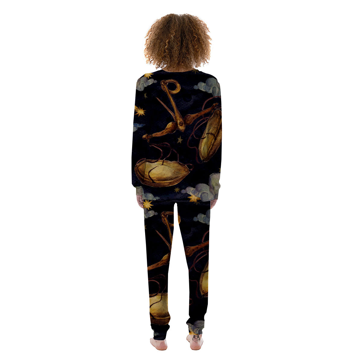 Zodiac Sign Watercolor Libra Print Women's Pajamas-grizzshop