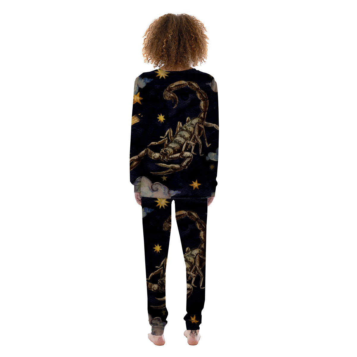 Zodiac Sign Watercolor Scorpio Print Women's Pajamas-grizzshop