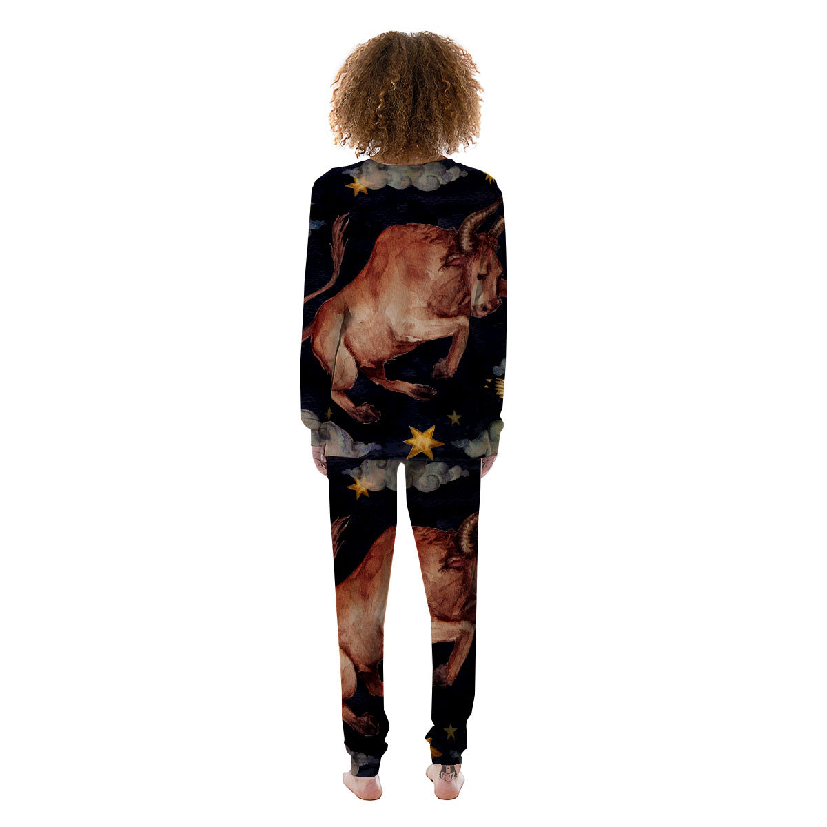 Zodiac Sign Watercolor Taurus Print Women's Pajamas-grizzshop