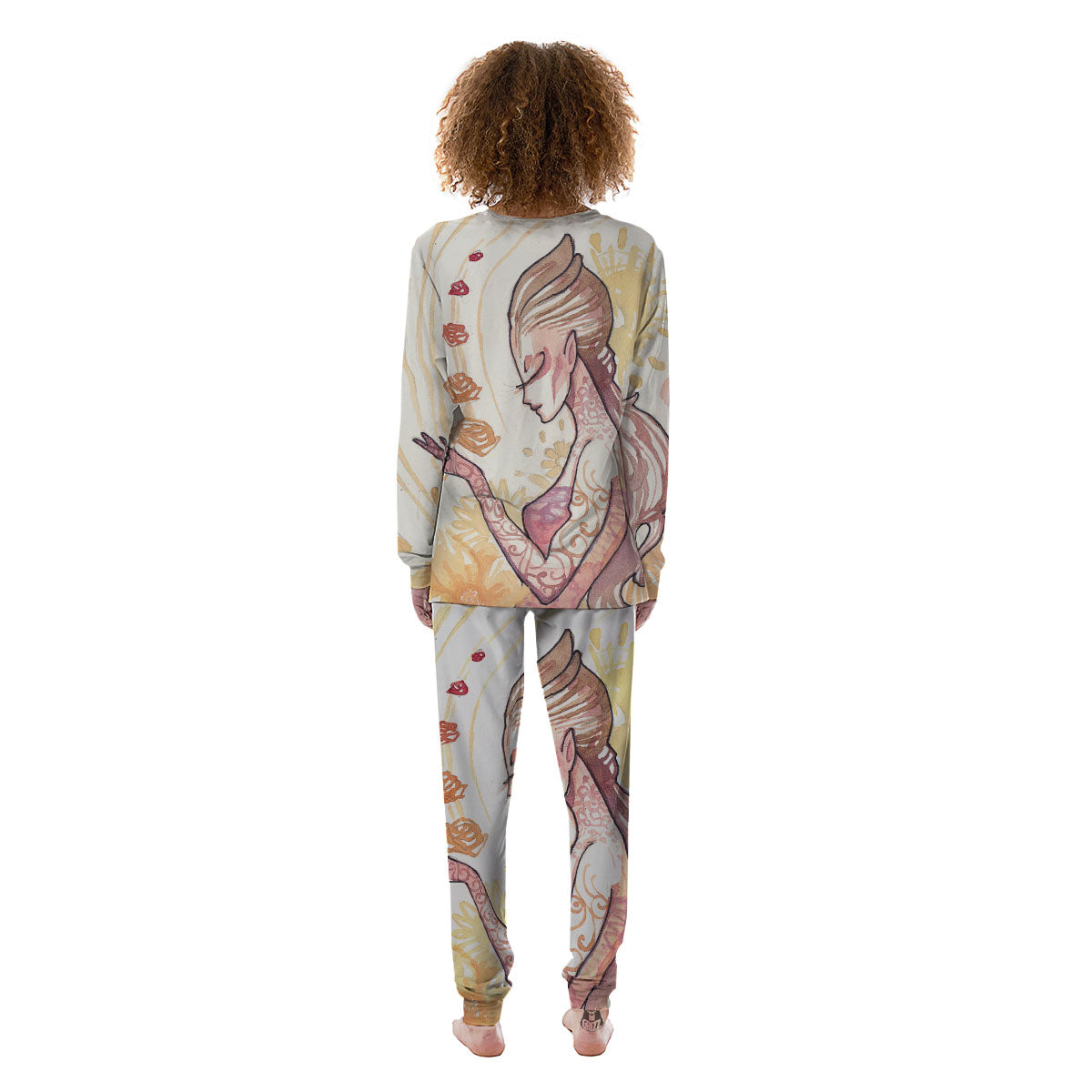 Zodiac Sign Watercolor Virgo Print Women's Pajamas-grizzshop