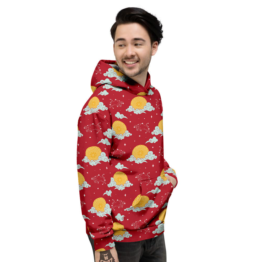 Zodiac Taurus Sky Chinese Year Print Pattern Men's Hoodie-grizzshop