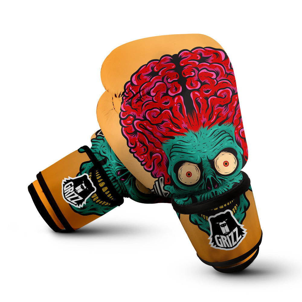 Zombie Big Brain Print Boxing Gloves-grizzshop