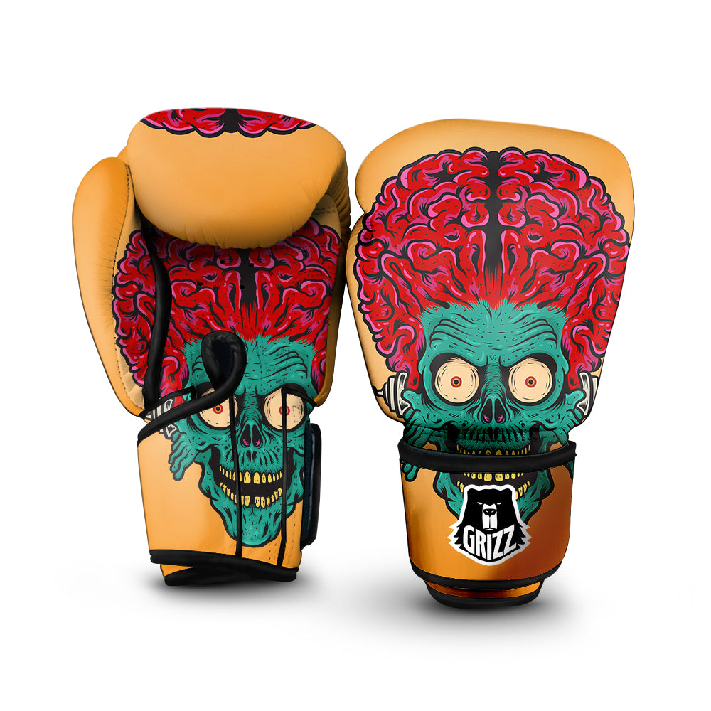 Zombie Big Brain Print Boxing Gloves-grizzshop