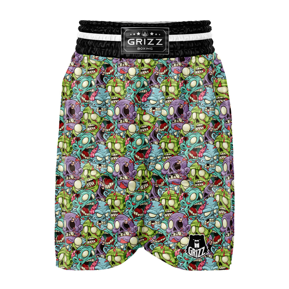 Zombie Bloody Print Pattern Boxing Shorts-grizzshop