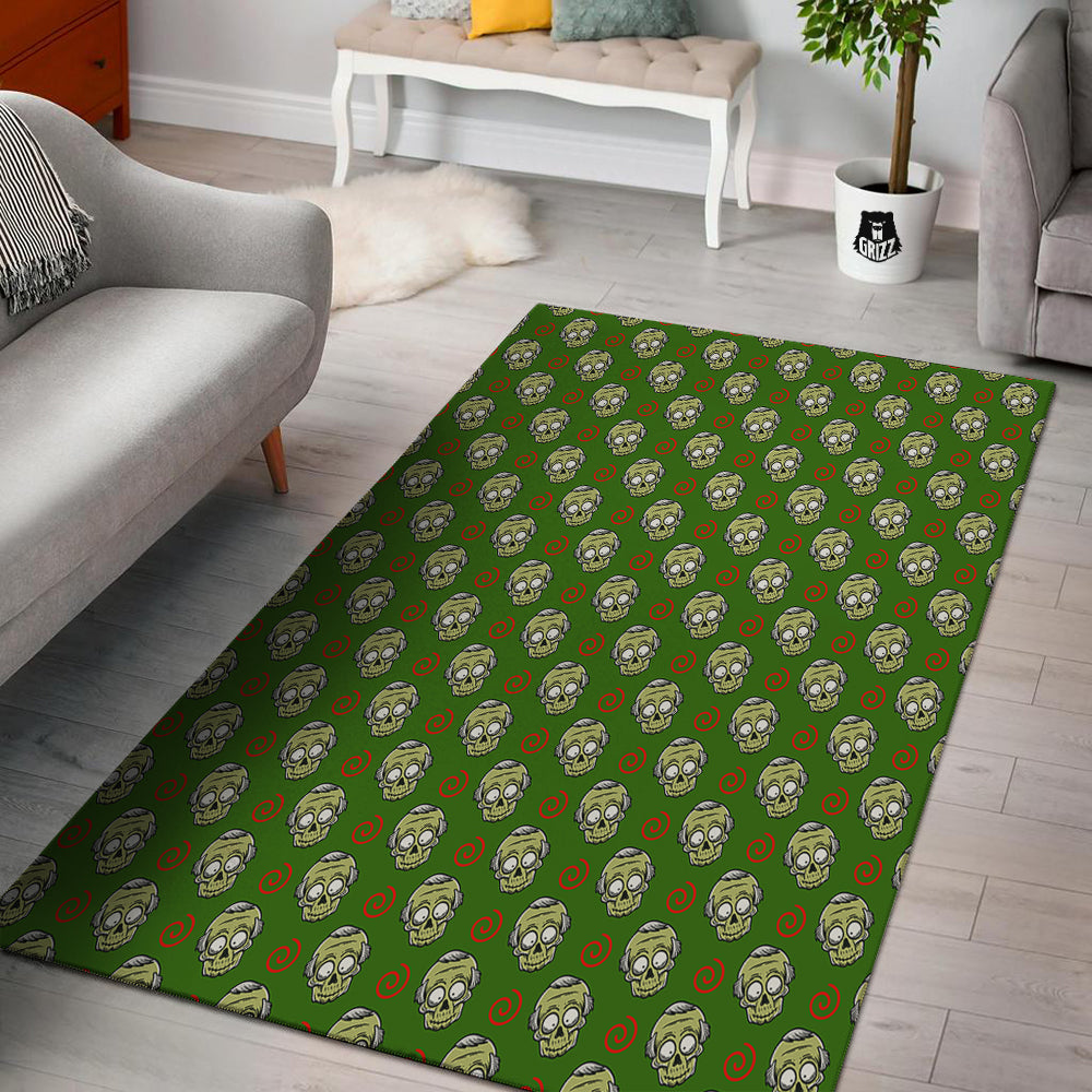 Zombie Cartoon Print Pattern Floor Mat-grizzshop
