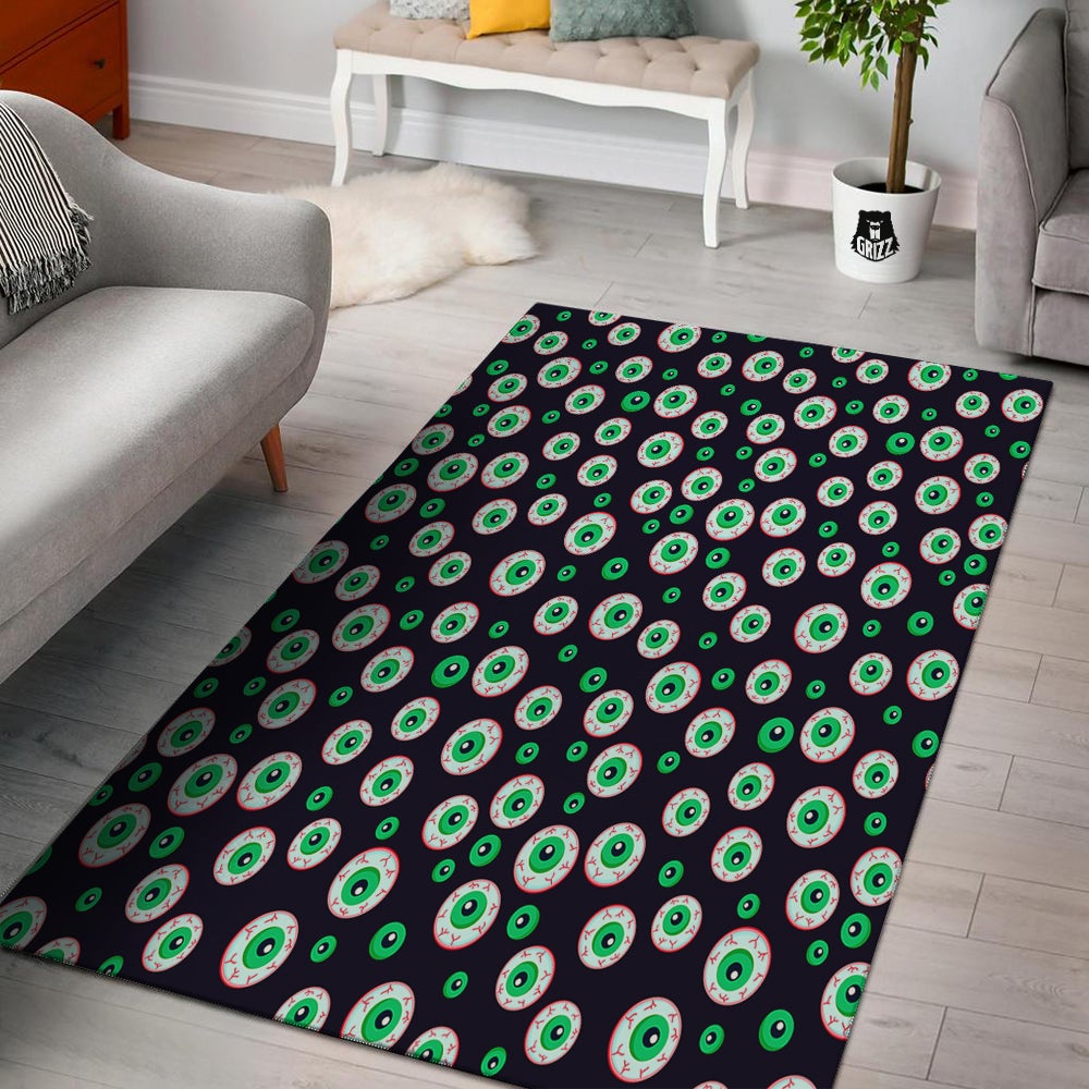 Zombie Eyeball Print Pattern Floor Mat-grizzshop