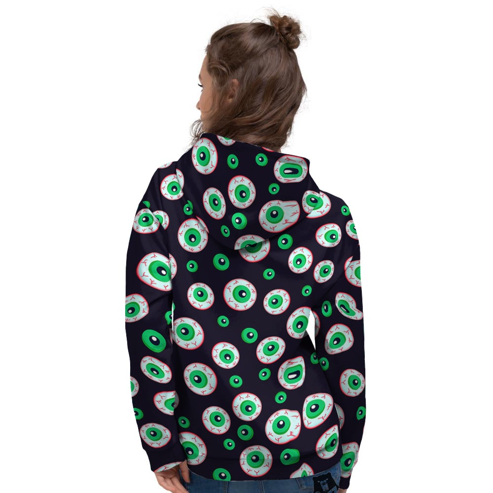 Zombie Eyeball Print Pattern Women's Hoodie-grizzshop