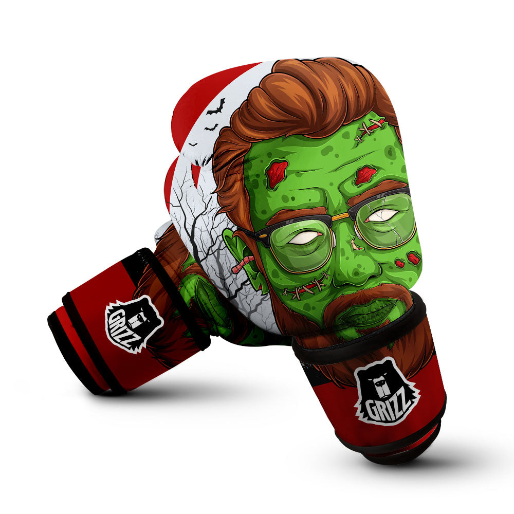 Zombie Face Halloween Character Print Boxing Gloves-grizzshop