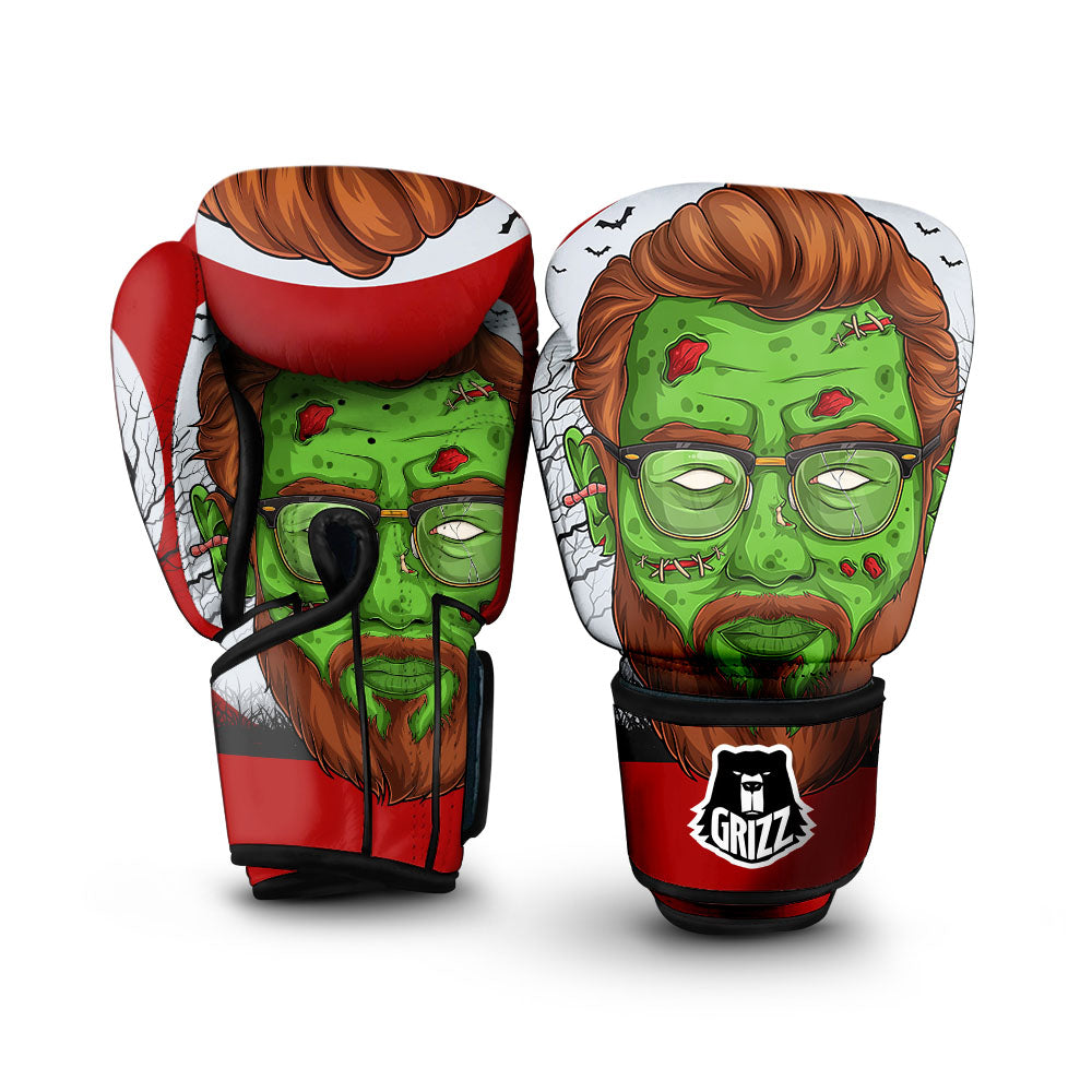 Zombie Face Halloween Character Print Boxing Gloves-grizzshop