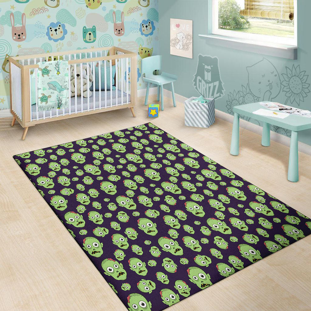 Zombie Green Print Pattern Floor Mat-grizzshop