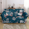 Zombie Halloween Pattern Print Loveseat Cover-grizzshop