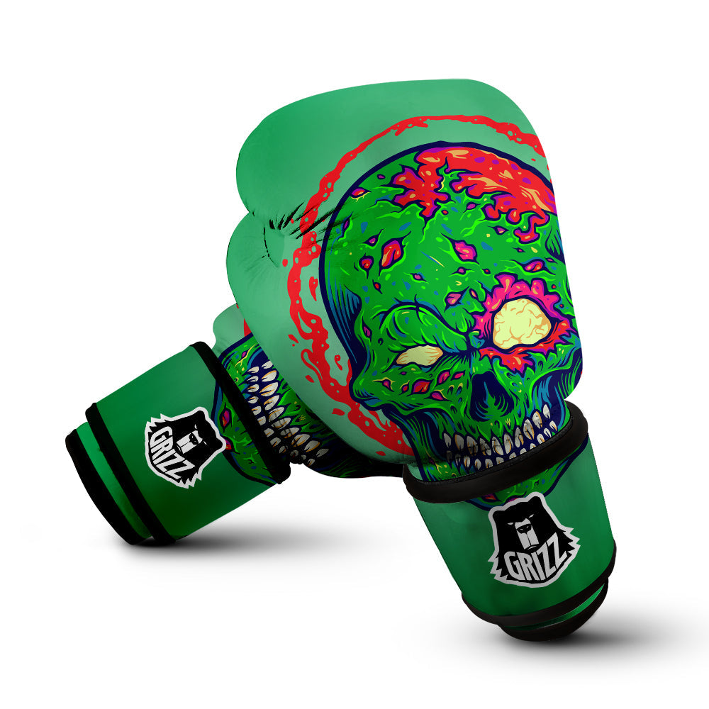 Zombie Halloween Skull Print Boxing Gloves-grizzshop