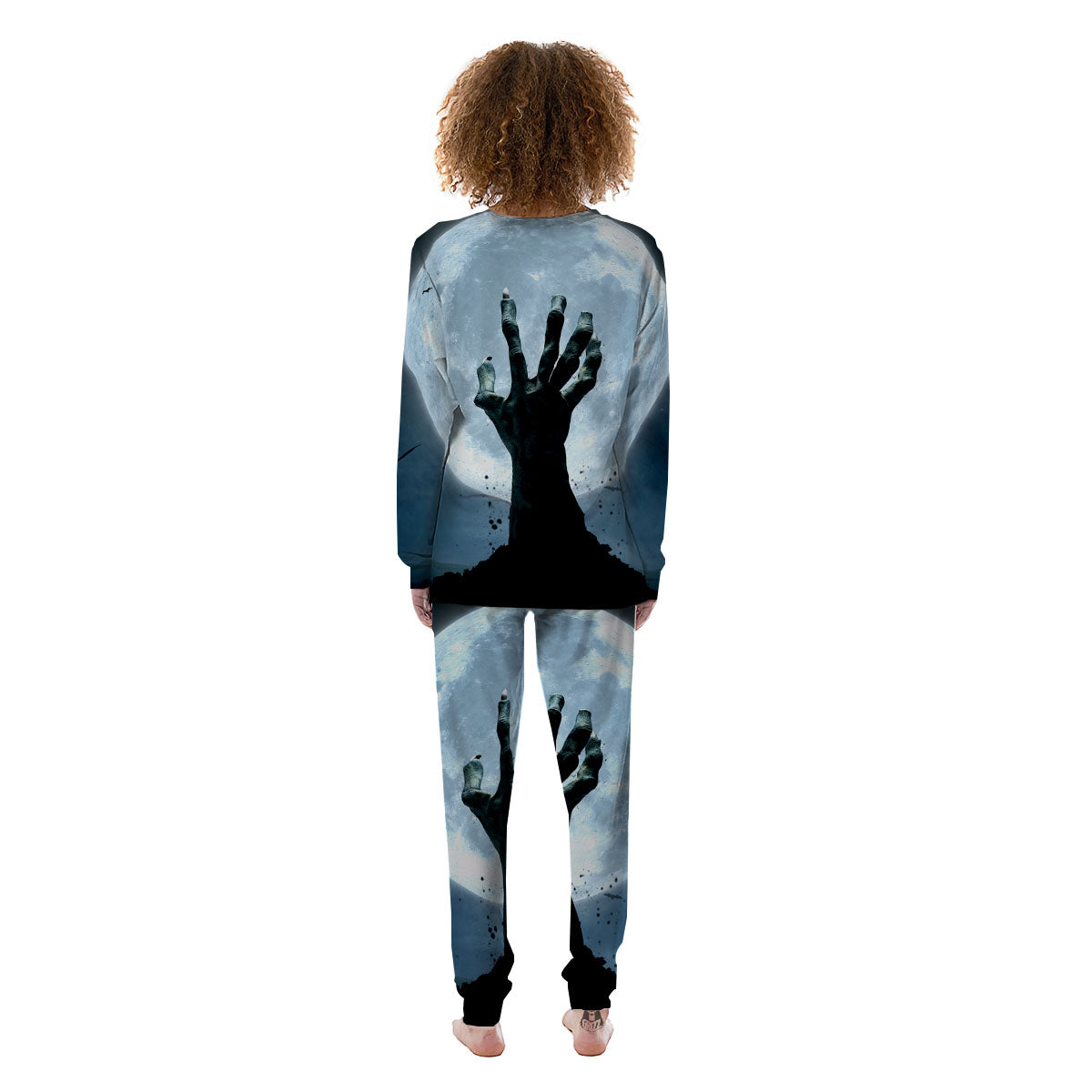 Zombie Hands Scary Print Women's Pajamas-grizzshop