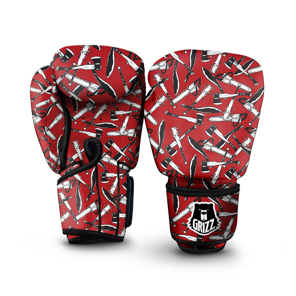 Zombie Killer Weapon Print Pattern Boxing Gloves-grizzshop