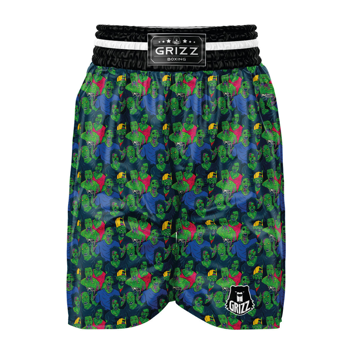 Zombie Print Pattern Boxing Shorts-grizzshop