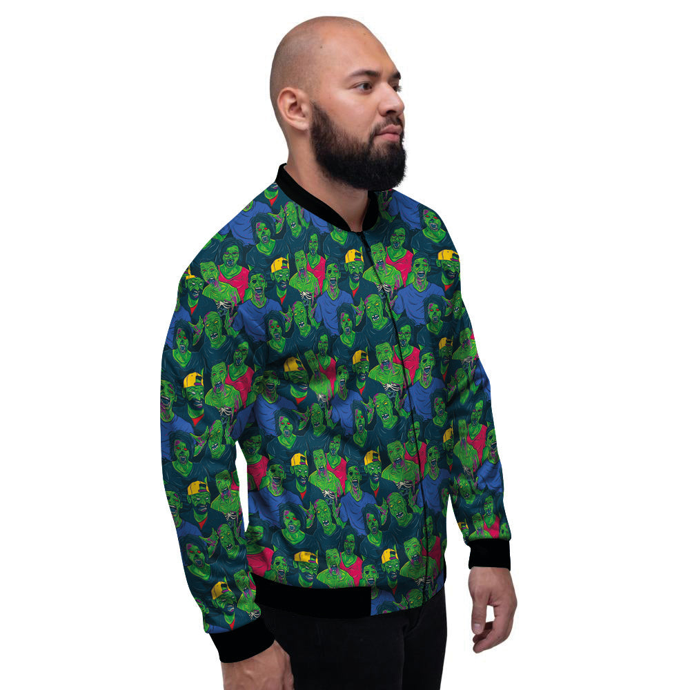 Zombie Print Pattern Men's Bomber Jacket-grizzshop