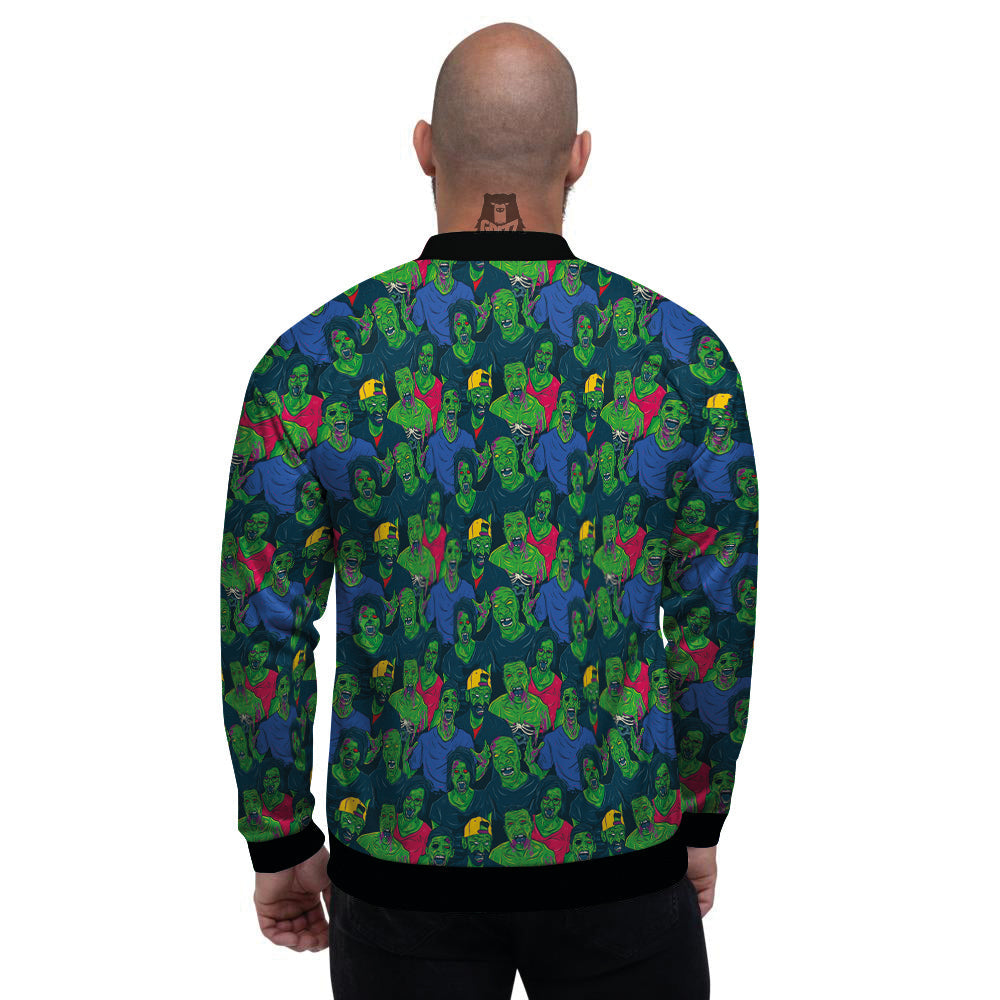 Zombie Print Pattern Men's Bomber Jacket-grizzshop