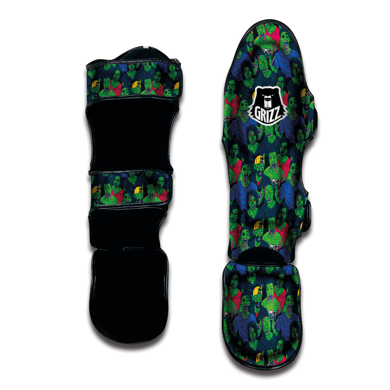 Zombie Print Pattern Muay Thai Shin Guards-grizzshop