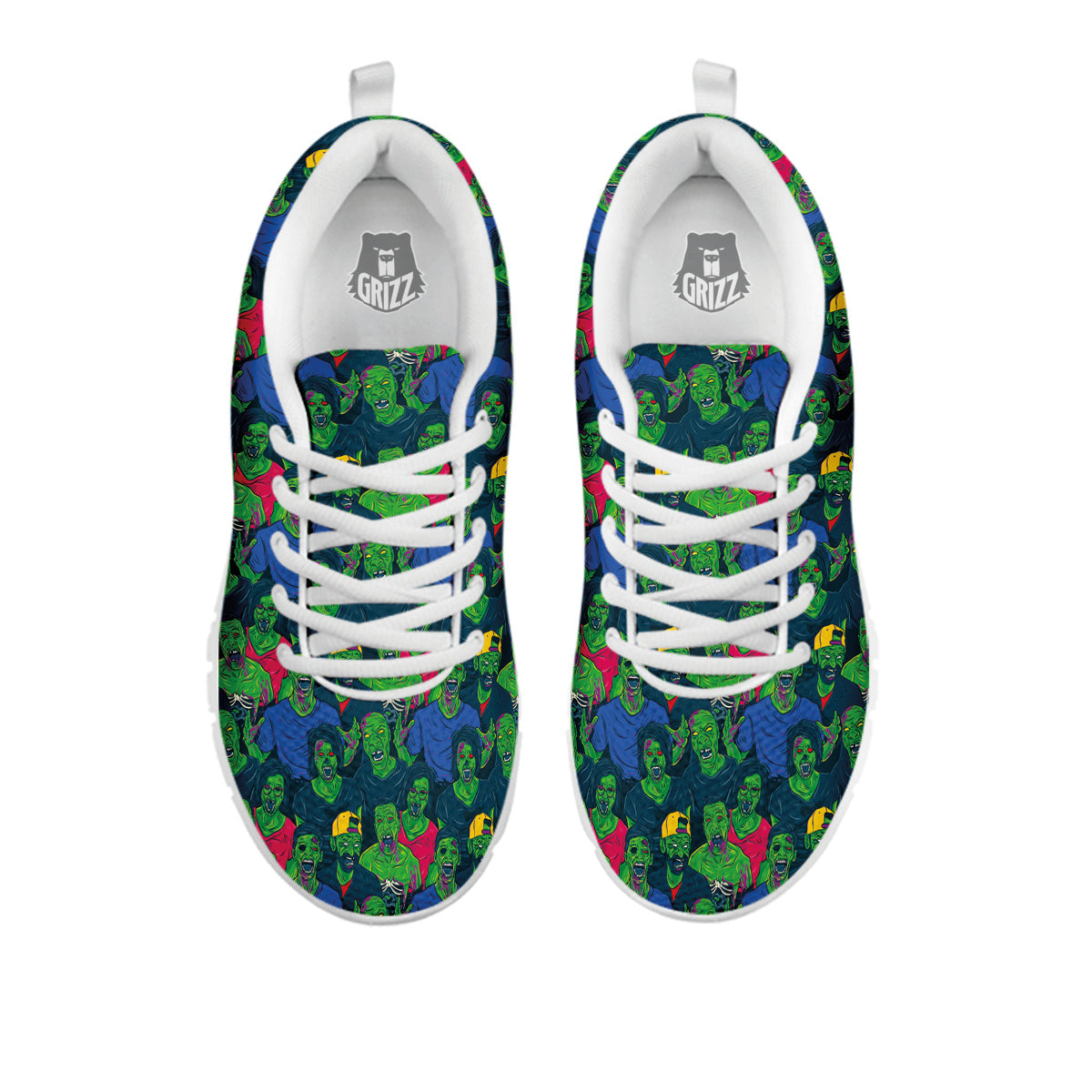 Zombie Print Pattern White Sneaker-grizzshop