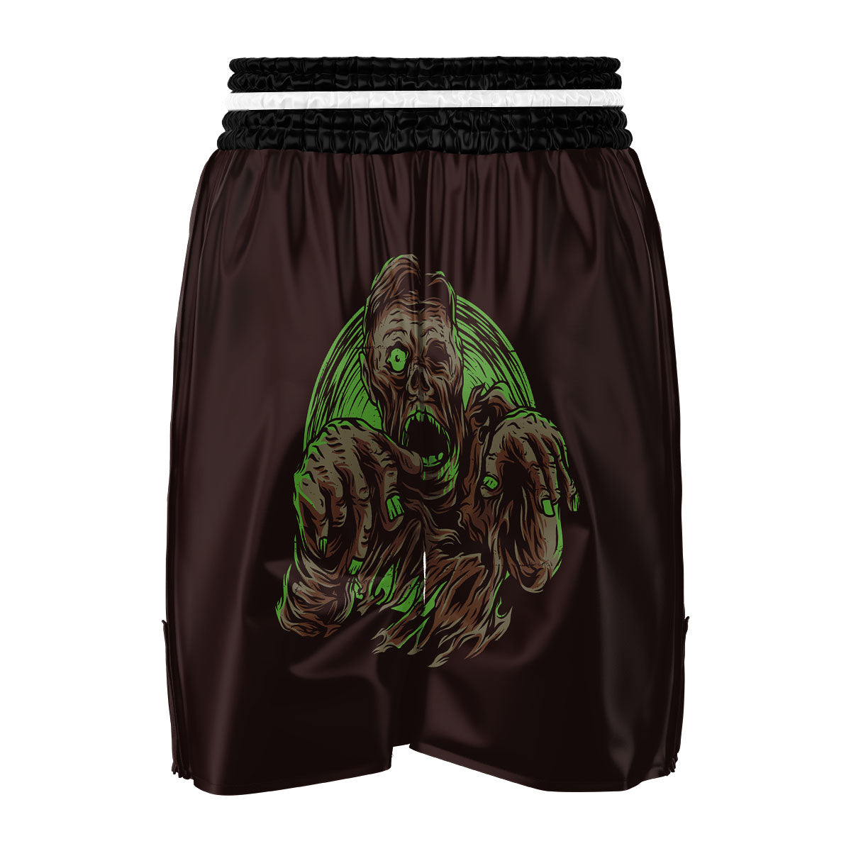 Zombie Walking Green Print Boxing Shorts-grizzshop