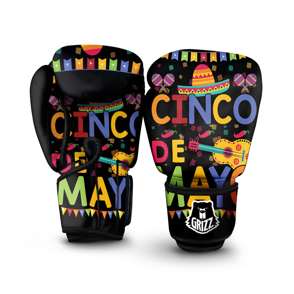 de Mayo Colorful Cinco Print Boxing Gloves