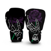 Tattoo Dark Purple Roses Print Boxing Glove-grizzshop