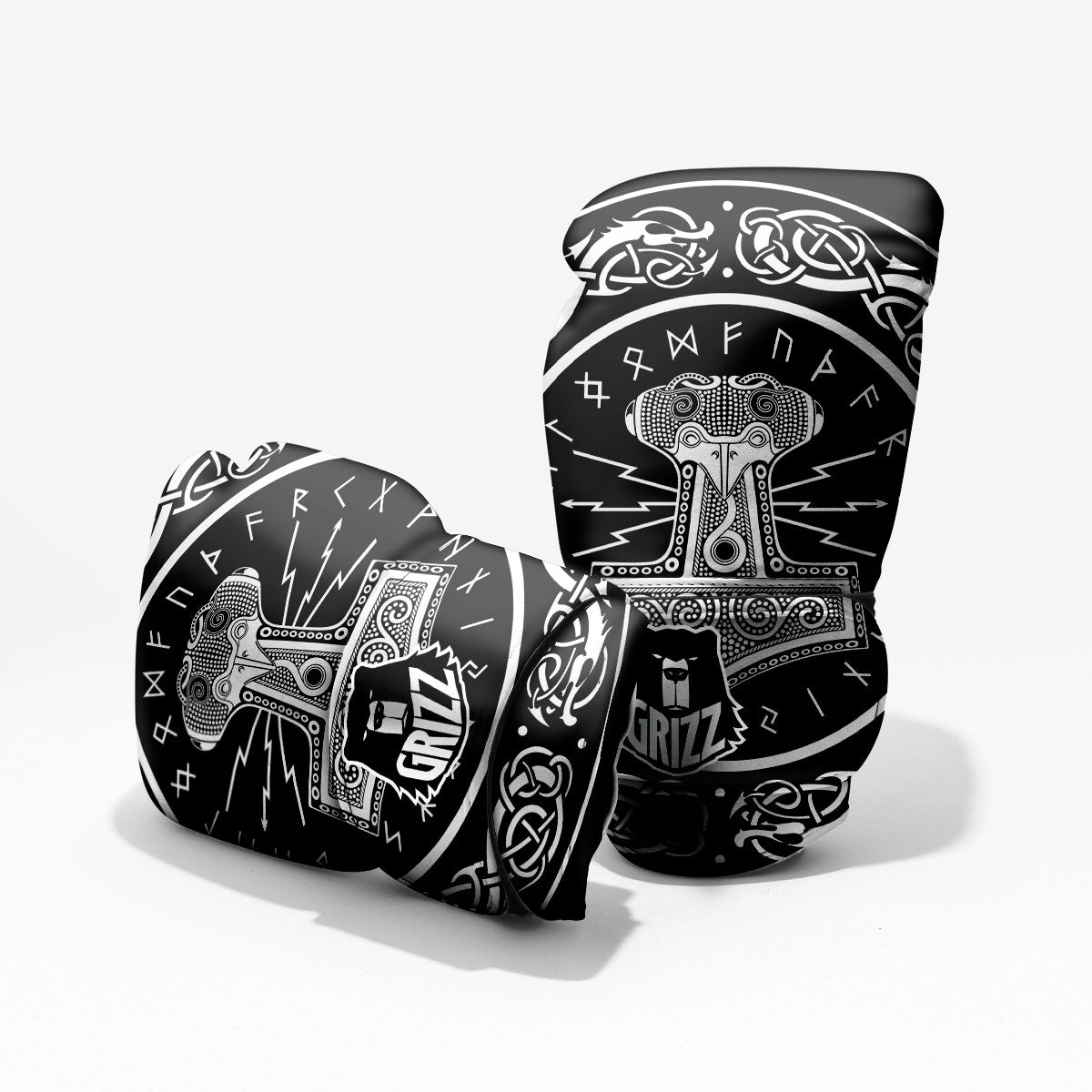 Mjolnir Black And White Print Sparring Gloves
