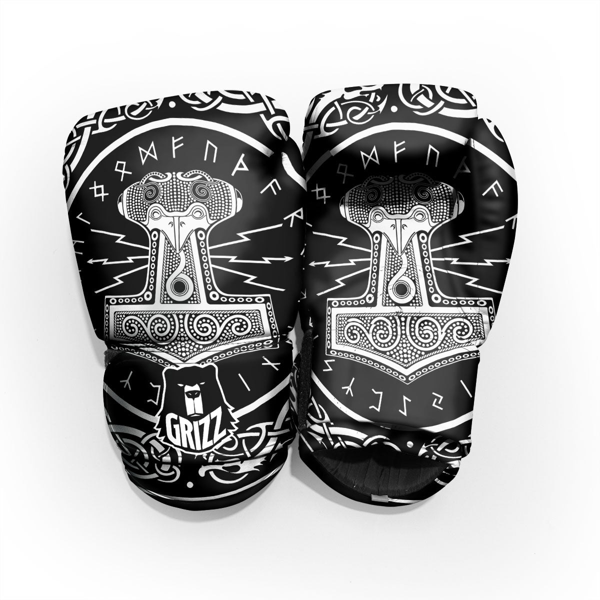 Mjolnir Black And White Print Sparring Gloves