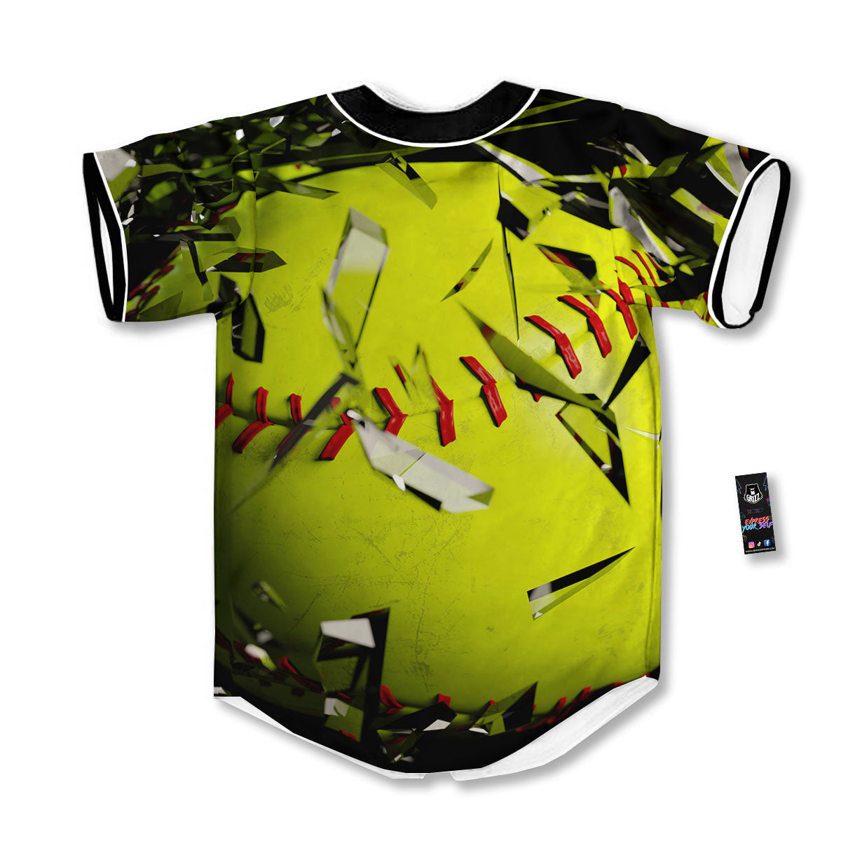 3D Baseballs Print Baseball Jersey-grizzshop