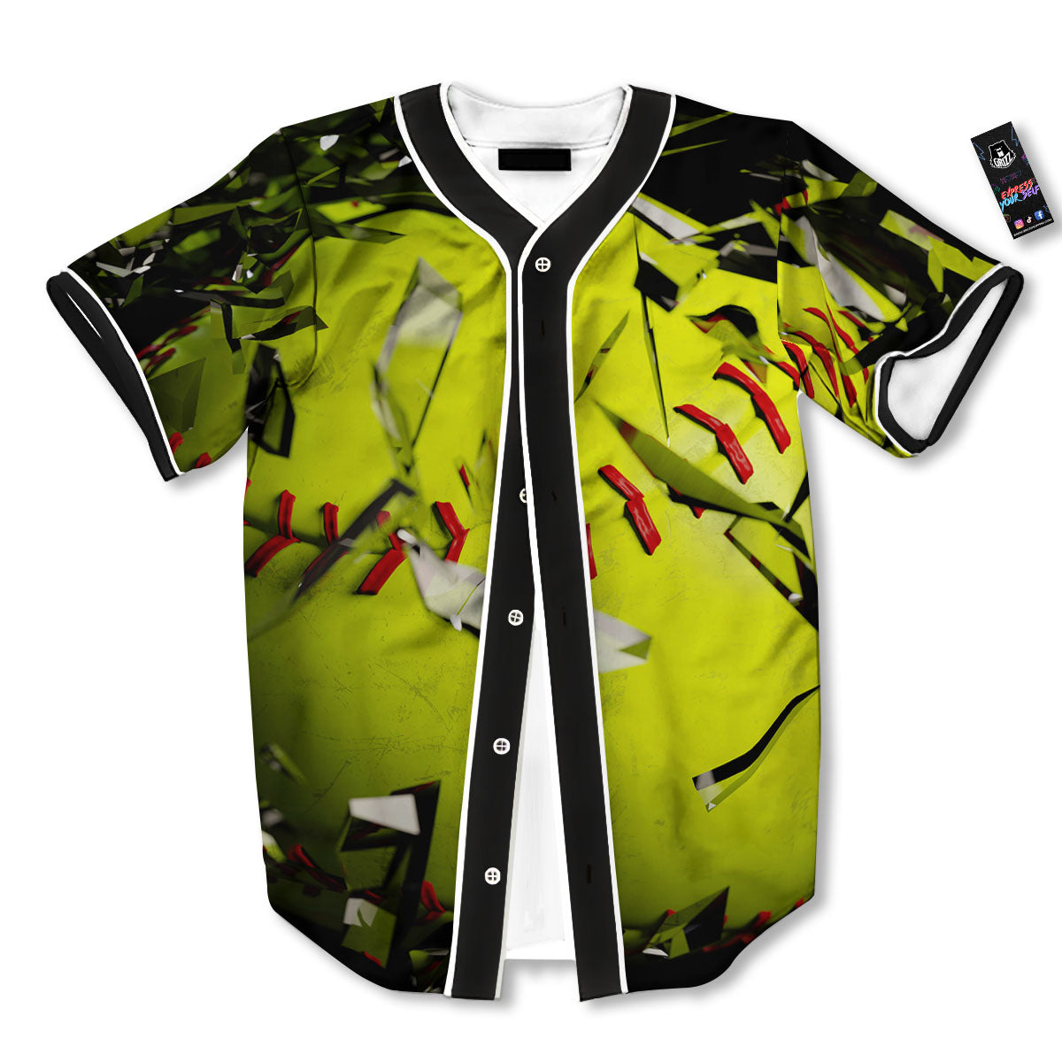 3D Baseballs Print Baseball Jersey-grizzshop