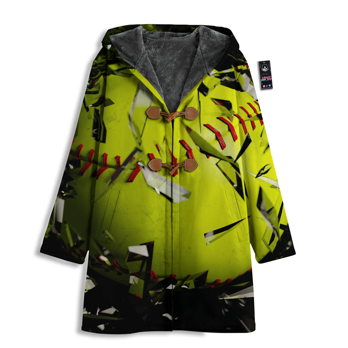 3D Baseballs Print Men's Windbreaker Jacket-grizzshop