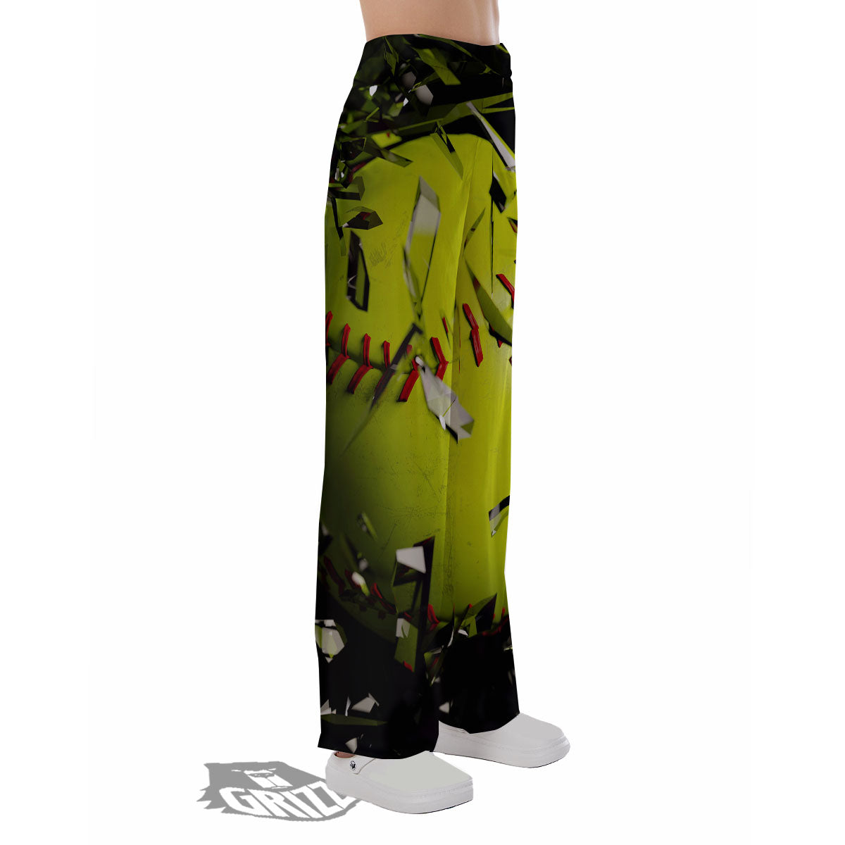 3D Baseballs Print Pajama Pants-grizzshop