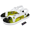 3D Baseballs Print White Open Toe Sandals-grizzshop