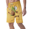 3D Coconut Print Men's Shorts-grizzshop