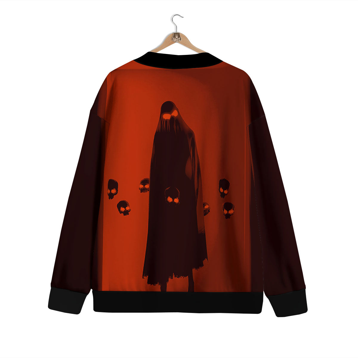 3D Ghost In The Darkness Print Cardigan-grizzshop