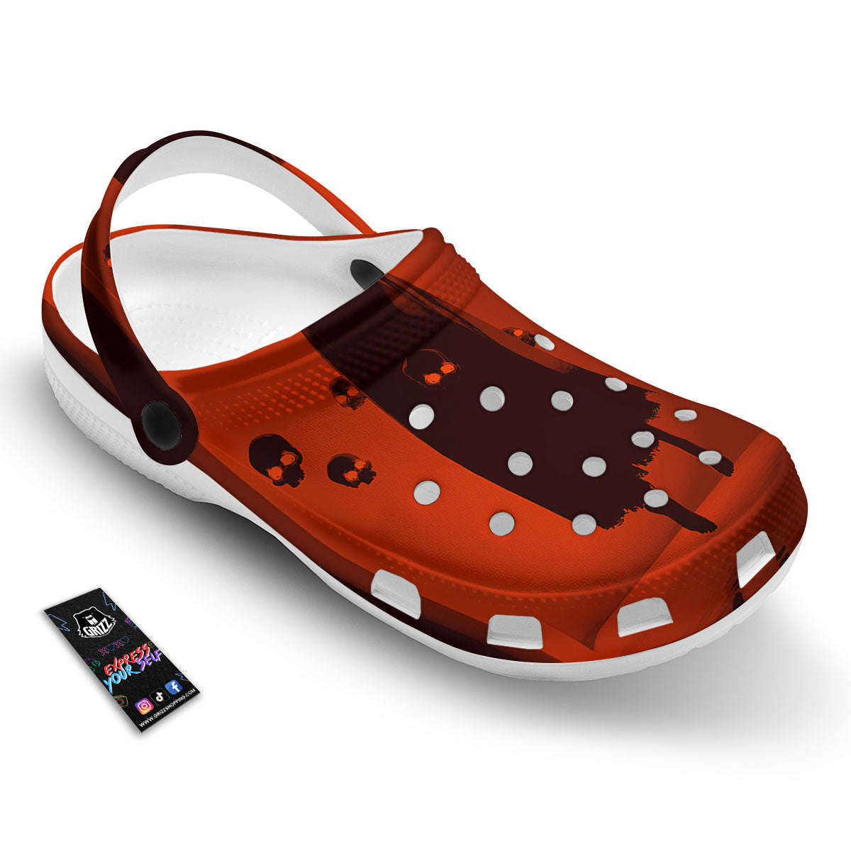 3D Ghost In The Darkness Print Clog-grizzshop