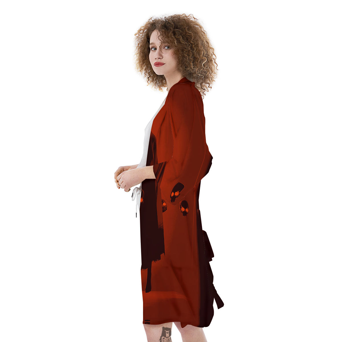 3D Ghost In The Darkness Print Kimono-grizzshop