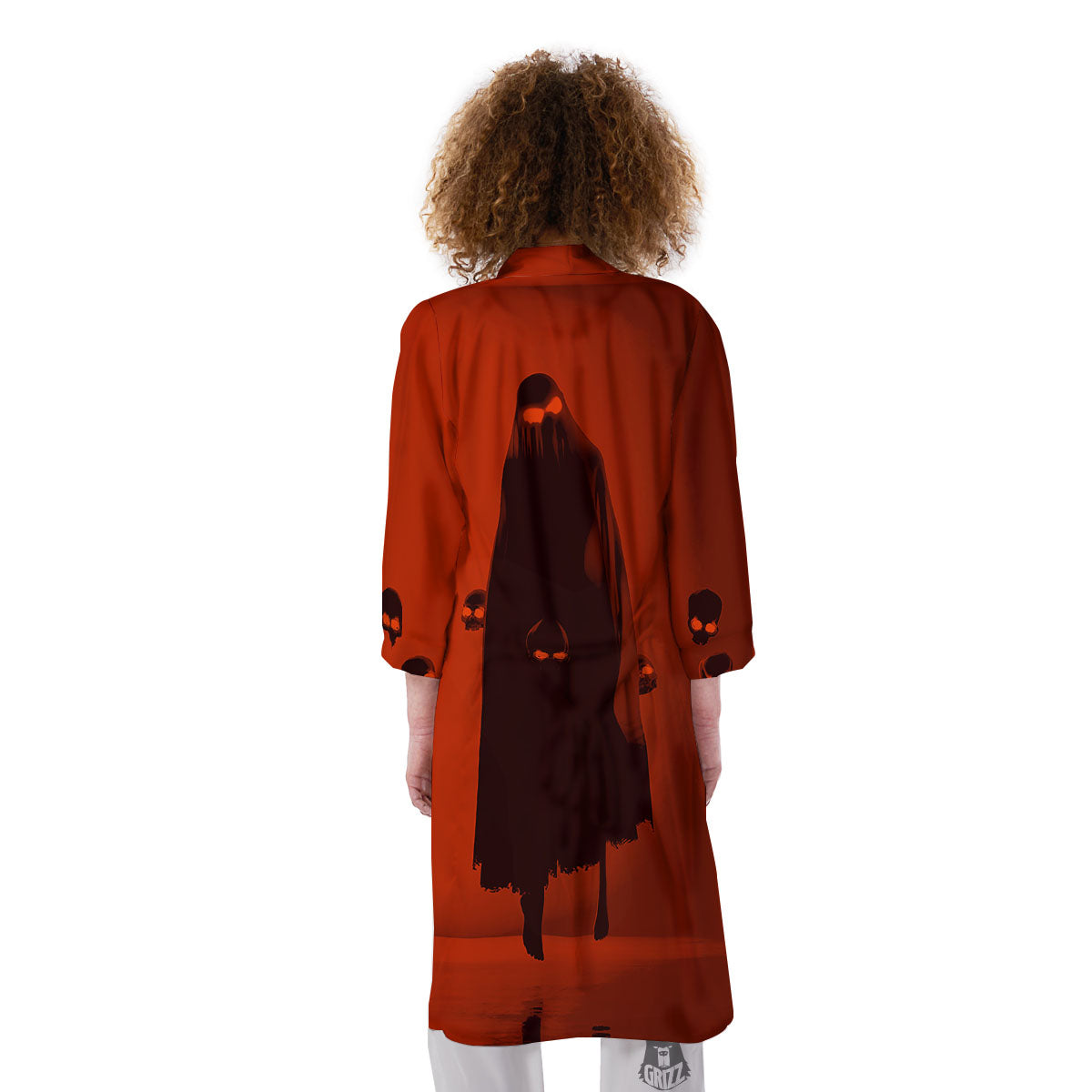 3D Ghost In The Darkness Print Kimono-grizzshop