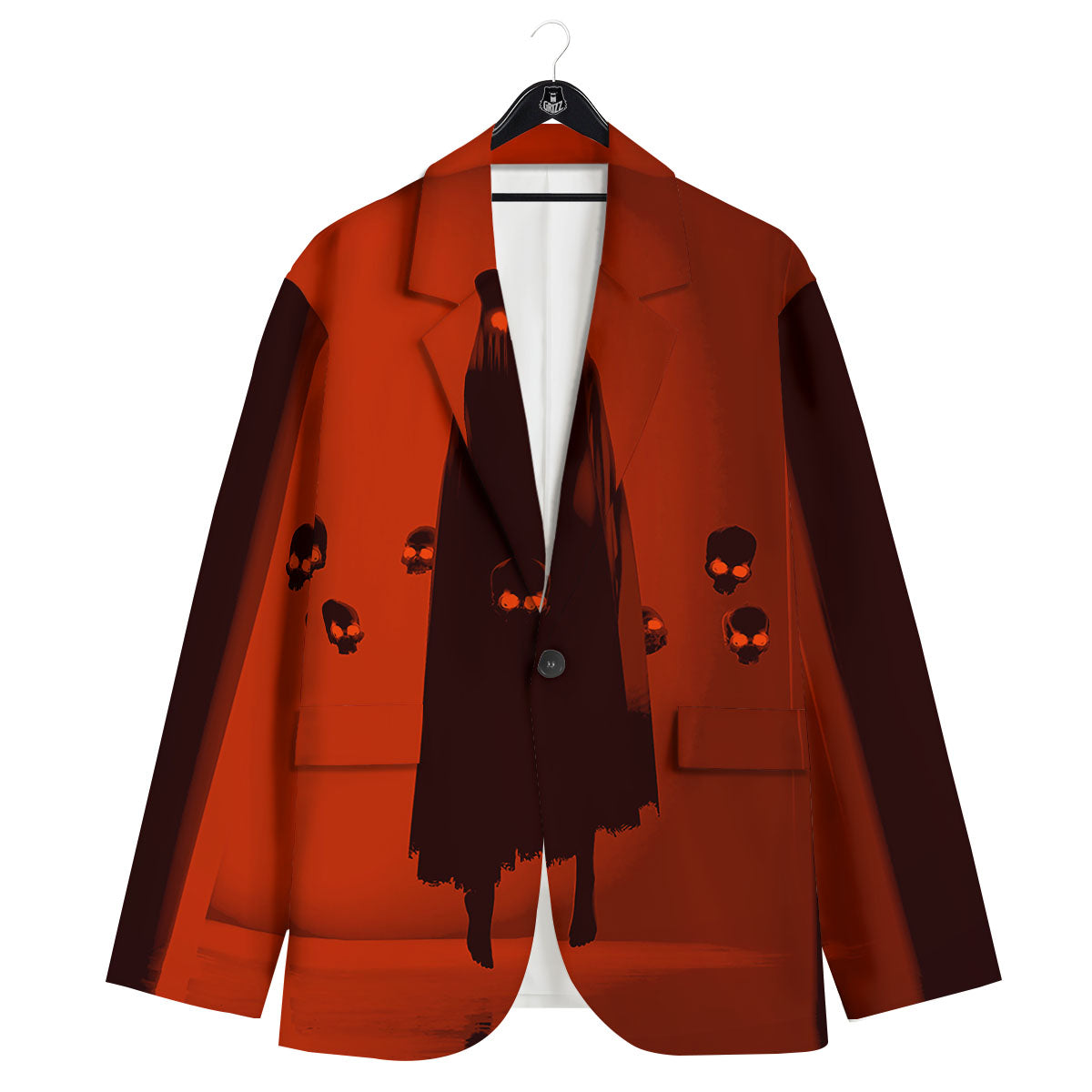 3D Ghost In The Darkness Print Men's Sport Coat-grizzshop