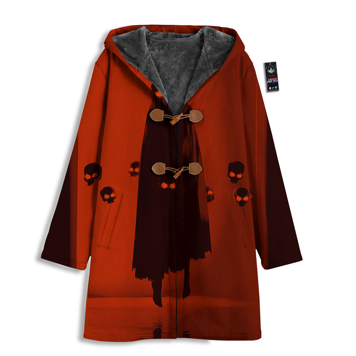3D Ghost In The Darkness Print Men's Windbreaker Jacket-grizzshop