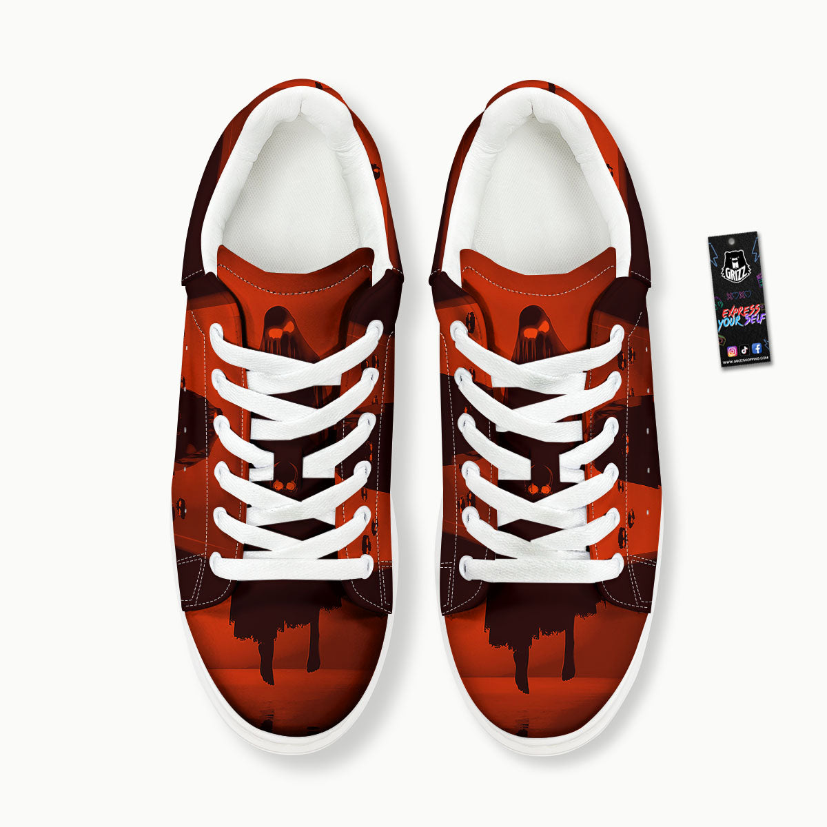 3D Ghost In The Darkness Print Platform Shoes-grizzshop