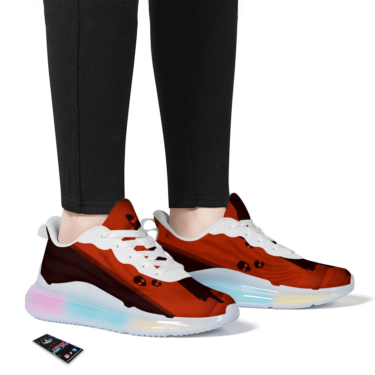 3D Ghost In The Darkness Print Running Sneakers-grizzshop