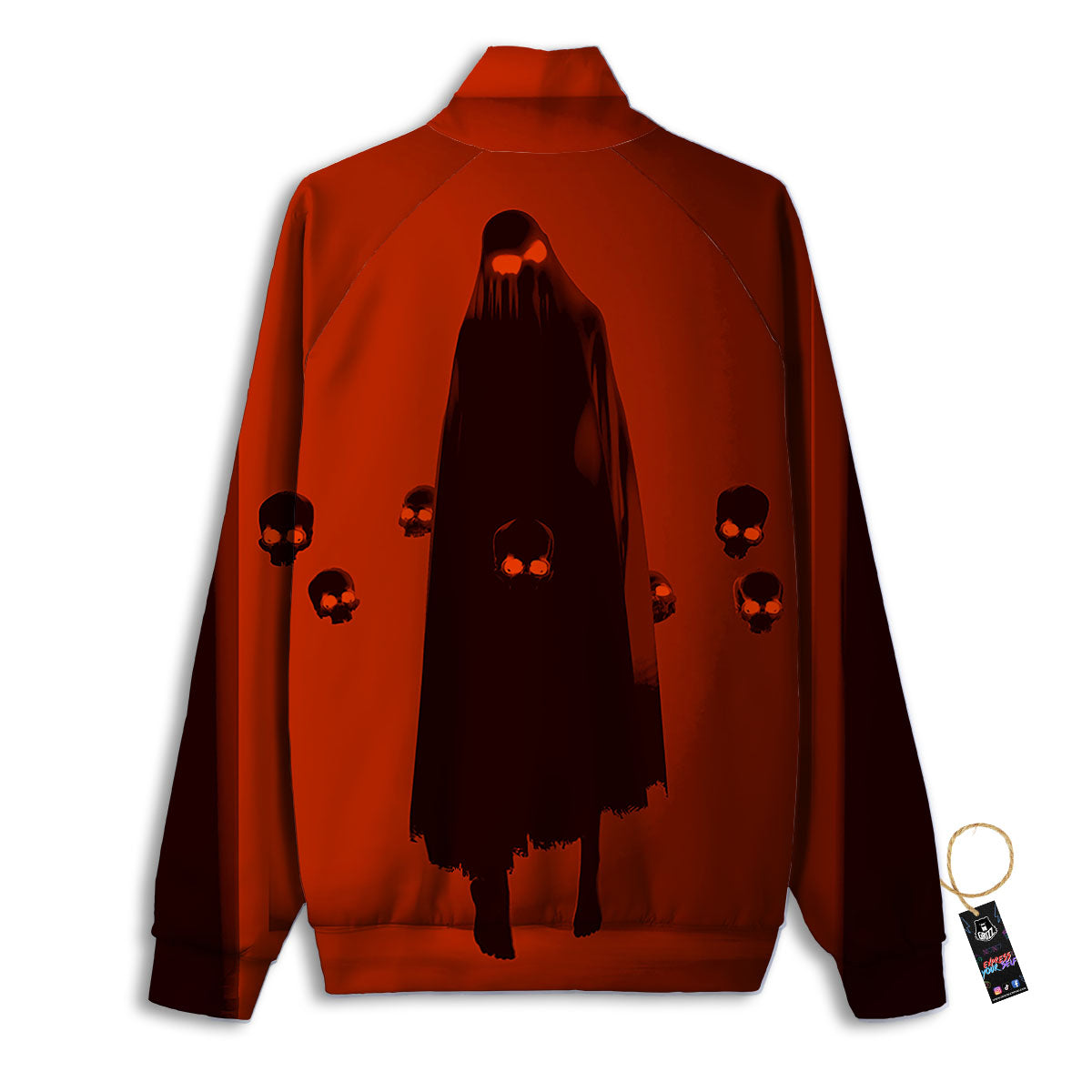 3D Ghost In The Darkness Print Track Jacket-grizzshop