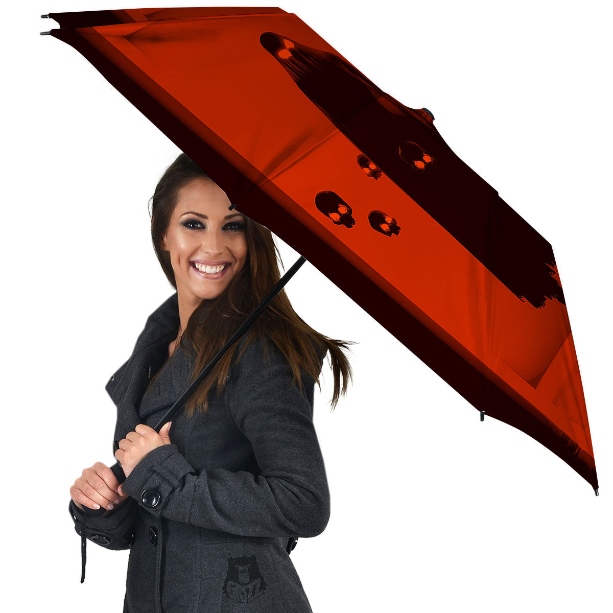 3D Ghost In The Darkness Print Umbrella-grizzshop
